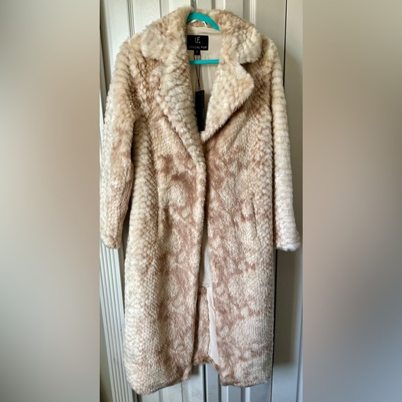 🎸UNREAL FUR🎸🔥NWT🔥Montmartre Coat in Beige/Pink— size S - Picture 5 of 14